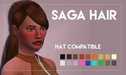 Simsworkshop: Saga hair by Weepingsimmer - Sims 4 Hairs Saga