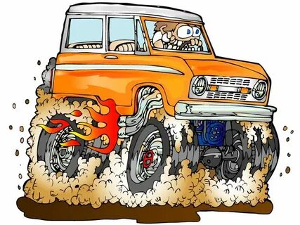 Hot Rod CARtoons-Creekrat CARtoons-Cool Cars Classic bronco,