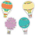 Up and Away Hot Air Balloons Cut-Outs 9781483837475