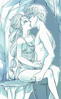 Jelsa Ice Cave by unconventionalsenshi Jack frost and elsa, 