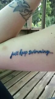 Just keep swimming tattoo Swimming tattoo, Tattoo designs, T