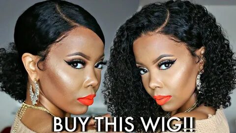 WHAT WIG MOST NATURAL CURLY LACE WIG NO BABY HAIR BEGINNER F