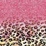 Pink Glitter Leopard Yellow Glitter SVG File - Download Free