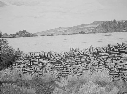 Dry stone wall Drawing by John Davies Pixels