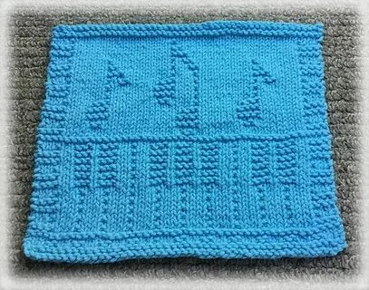 Piano Music pattern by Knitwits Heaven Dishcloth knitting pa