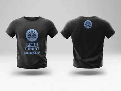 Free Black & White Front & Back T-shirt Mockup PSD - Good Mo