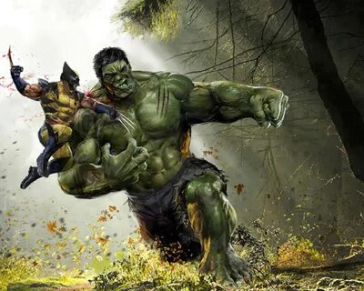 Картинки hulk vs. wolverine, marvel, logan and benner - обои