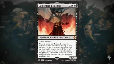 Demonlord Belzenlok Magic the gathering, Legendary creature,