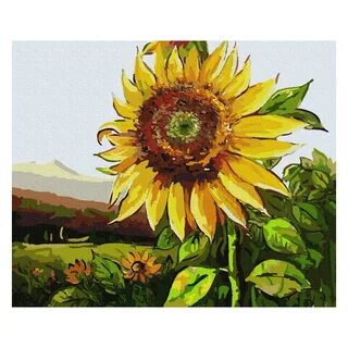 Source Paint by numbers G314 Exuberant big sunflower paintin