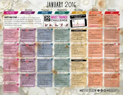 Blogilates 30 Day January 2016 Calendar Challenge! Blogilate