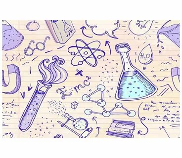 Back to School: science lab objects doodle vintage style sketches. 