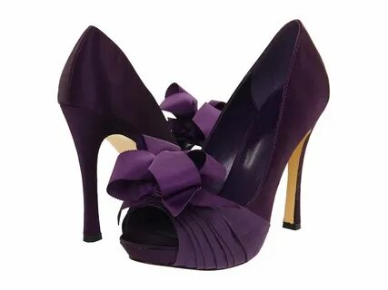 Love the color just not the bow Purple shoes, Purple wedding