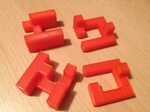 3D Printed Printable Interlocking Puzzle #3 - Level 4 by Bra
