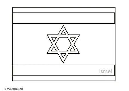 Coloring Page flag Israel - free printable coloring pages - 