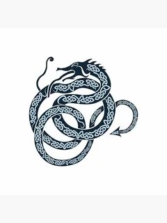 Norse Dragon' Sticker by defilemorality Mythology tattoos, N