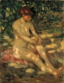 Paintings Reproductions Nude in Dappled Sunlight by Frederic