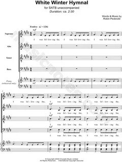 Pentatonix "White Winter Hymnal" SATB Choir A Cappella Chora