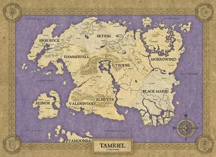 The Elders Scrolls I remade my Tamriel map let me know what 