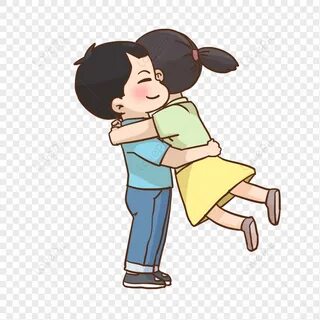 Cartoon Couple Hugging PNG Image and PSD File For Free Downl
