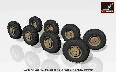 BTR-60 APC wheels w/ weighted tires K-58 Armory Models Group