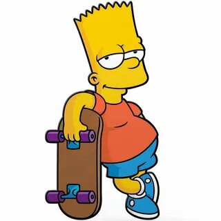 The Simpsons Bart Simpson with Skateboard FiGPiN Classic 3-I