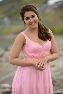 Rashi Khanna Latest Hot Stills In Rose Color Dress - Raashi 