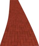 Yellow Brick Road Clipart Black And White - Red Brick Road C