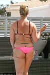 Bikini-clad Chanelle Hayes displays fuller figure during hol