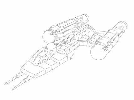 x wing fighter the force awakens star wars coloring page for