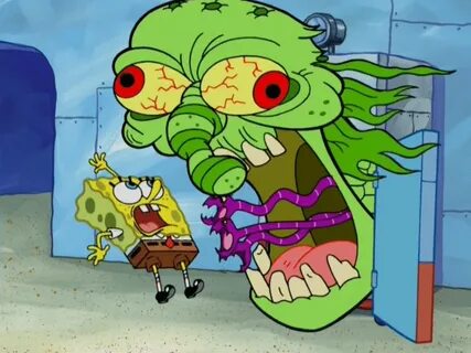 Meme Generator - Spongebob vs. Scary Green Monster Face - Ne