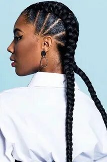 Feed-In With Stitch Braids_Feed-in Styles Two braid hairstyl