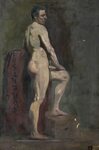 Order Paintings Reproductions Standing Male Nude by Charles 