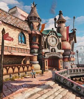 ArtStation - Final Fantasy IX Lindblum Theater District / Fa