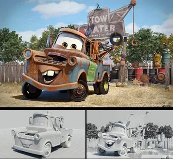 tow mater tribute by Daniele Tow mater, Towing, Pixar charac