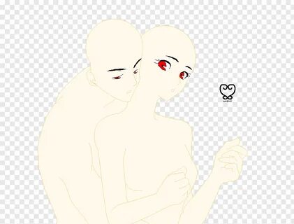 Couple base 2, drawing of cartoon man and woman hugging png 