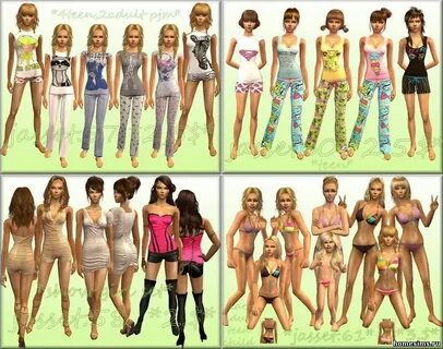 Женская одежда - Женская одежда для Sims 2 (мини пак #5)