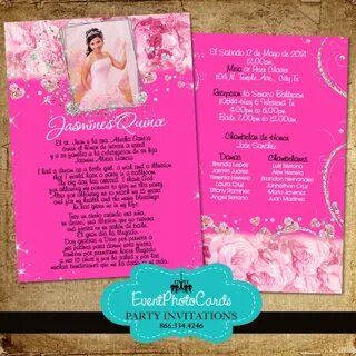 Pink Quinceanera Invitations - Invitation Card