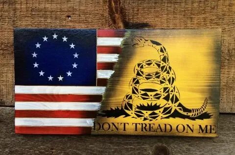 Don't Tread on Me, Gadsden American flag wall art Betsy Ross
