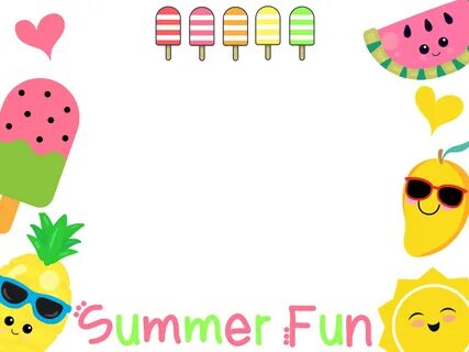 No Logo Transparent Summer Fun Fruit Manycam Borders - Trans