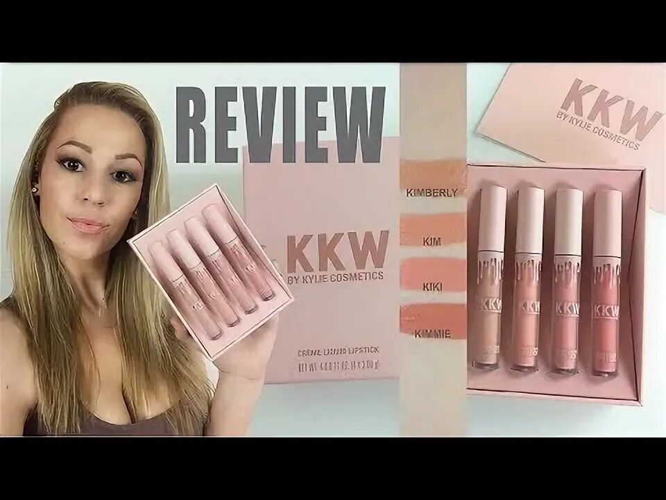 Kim Kardashian KKWxKYLIE Creme Liquid Lipstick REVIEW - YouT