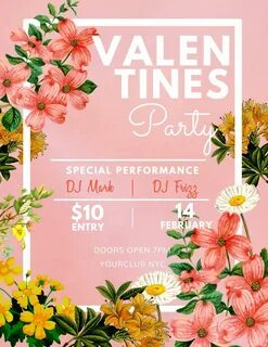 valentines day poster flyer social media design template Val