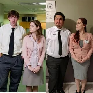 Jim und Pam von The Office paaren Halloween-Kostüm Couple ha