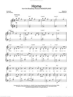 Wildhorn - Home (from Wonderland) sheet music for voice, pia