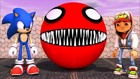 Red Monster Pacman Spider Vs Sonic Hedgehog Vs Subway Surfer