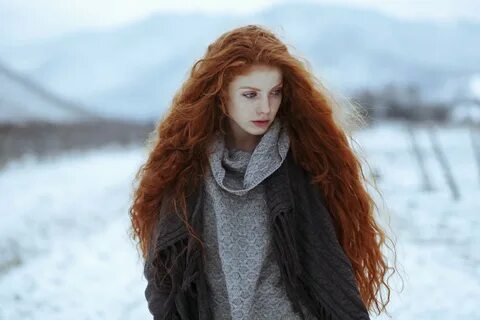 Wallpaper : women, redhead, model, long hair, blue eyes, wav