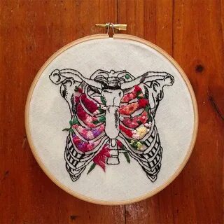 Floral Anatomy Embroideries By InherentlyRandom Beautifully 