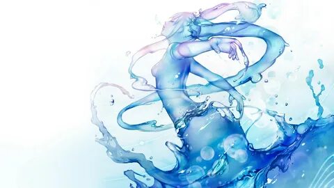 #4596842 #liquid, #simple background, #anime, #women, #water