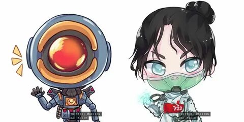 Chibi Pathfinder and Wraith by @aeiion on Twitter
