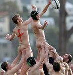 England and New Zealand amateur rugby players naked match - 