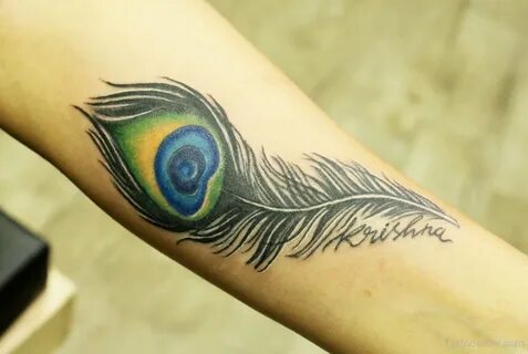 Krishna Peacock Feather Tattoo